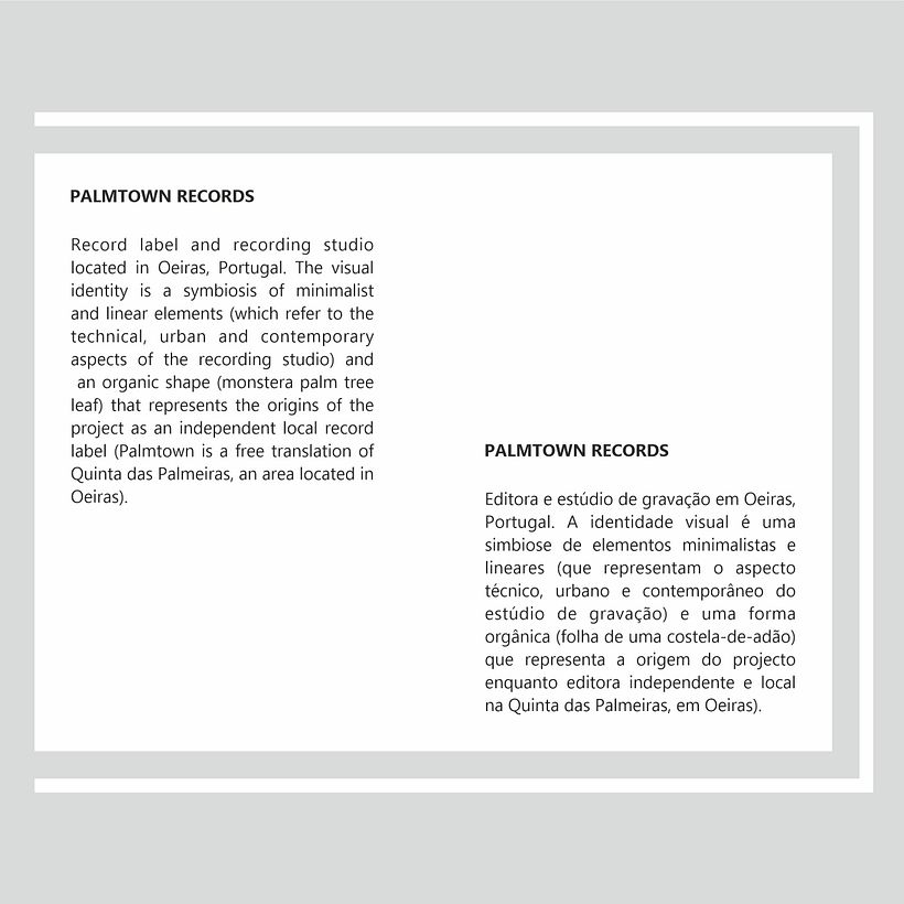 Branding PALMTOWN RECORDS - recording studio 13