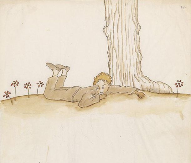 Illustration originale d'Antoine de Saint-Exupéry.