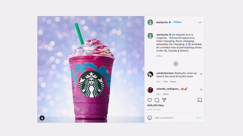 By releasing the Unicorn Frappuccino in only a few stores, Starbucks increased its desirability