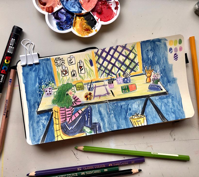 My project in Exploratory Sketchbook: Find Your Drawing Style course 2