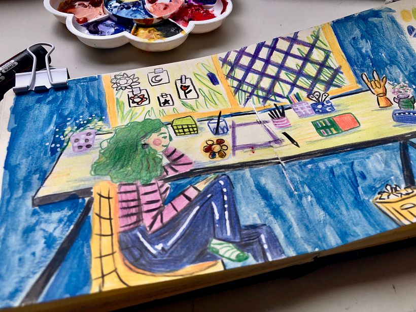 My project in Exploratory Sketchbook: Find Your Drawing Style course 4