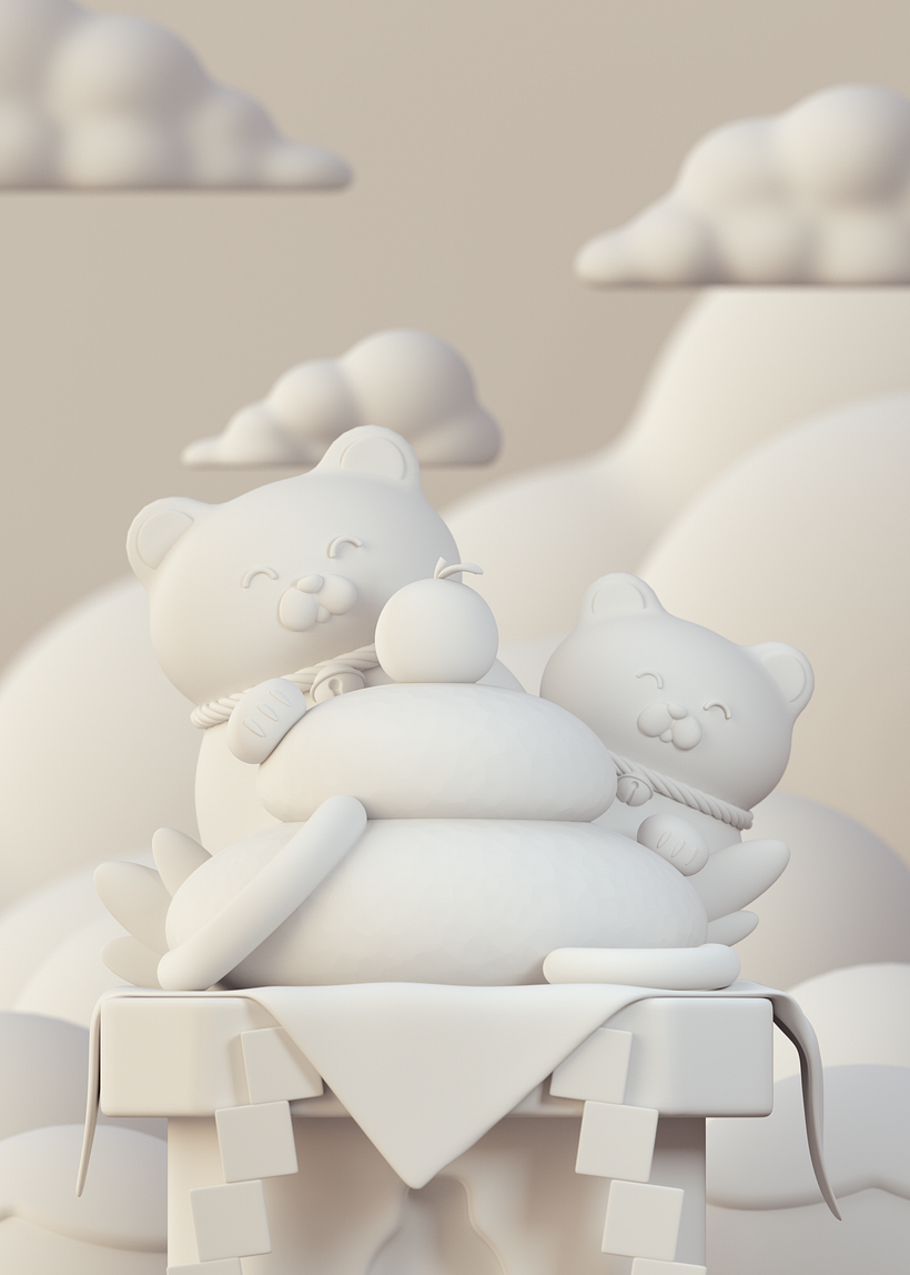 Clay render of a personal project.