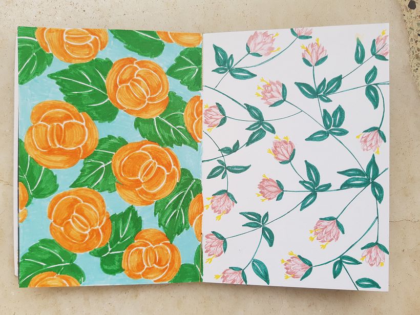 Meu projeto do curso: Patterns botânicos para sketchbook: conquiste a página em branco 7