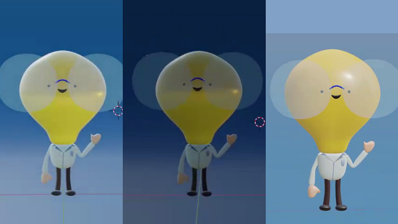 My project in Kawaii Character Creation in 3D with Blender  course - Kogaku 5