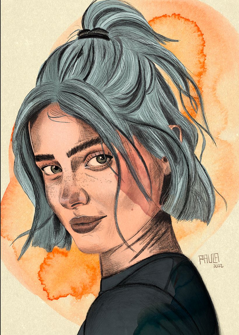 Mi Proyecto del curso: Retrato ilustrado con Procreate 2