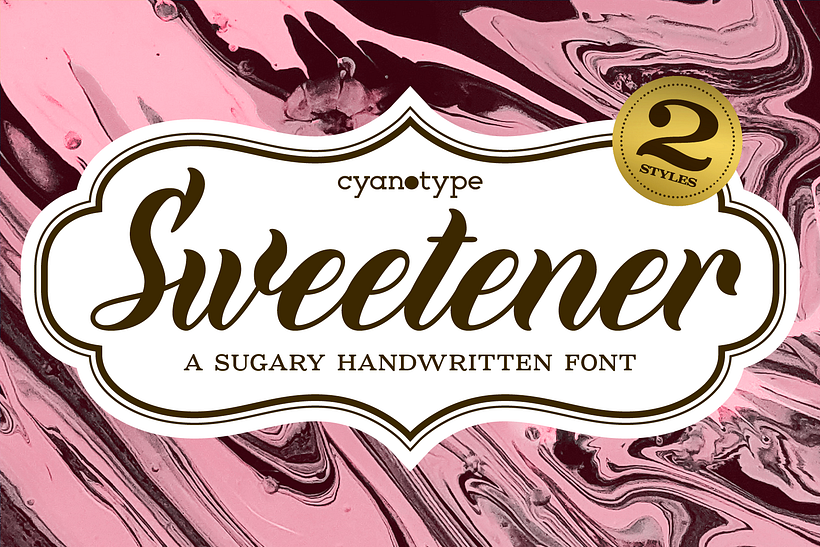 Sweetener (una fuente handwritten azucarada) 2