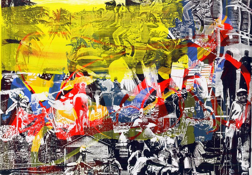 Screen Printed artwork for Ron Barcelo Limited Edition bottle.