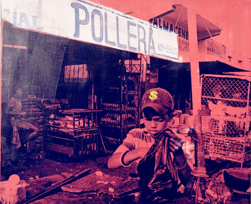 3 Color screen print on Wood Panel