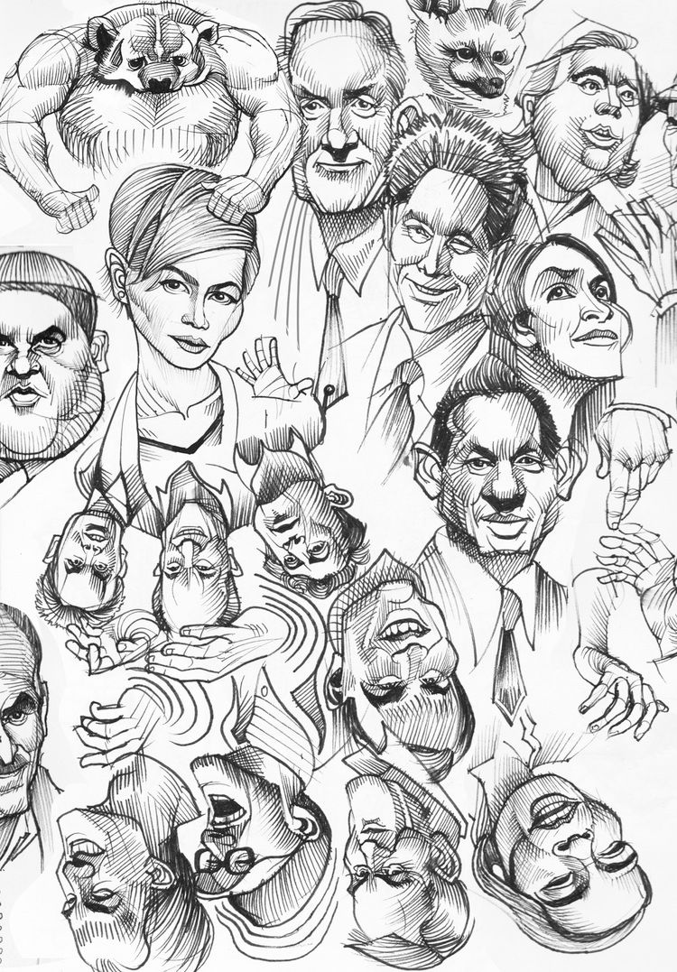   I use a stream-of-consciousness approach where I have no overall plan when sketching.