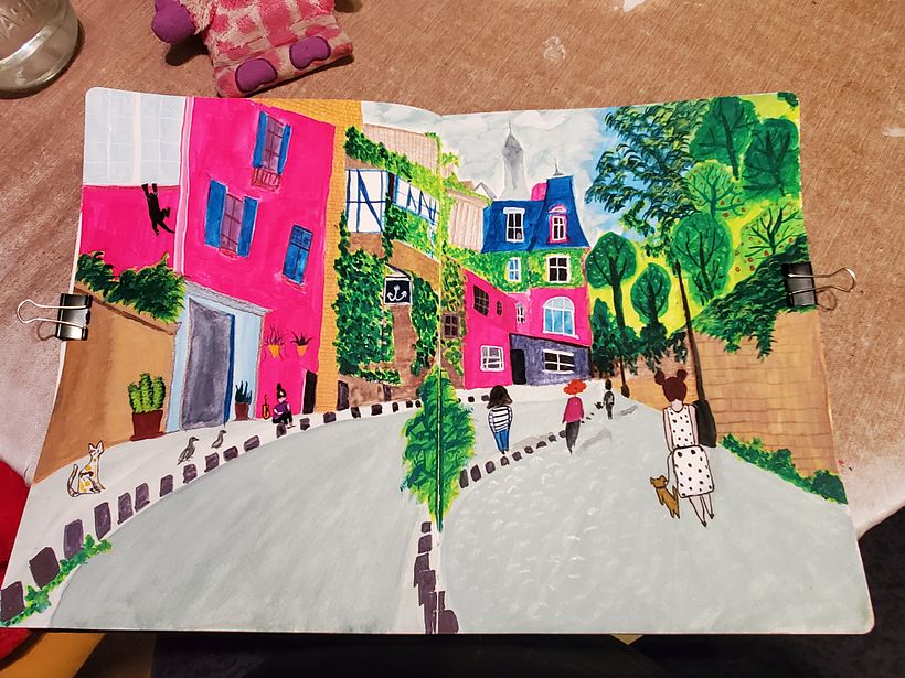 This was so much fun! Working large scale was intimidating and I found perspectives to be quite challenging.  