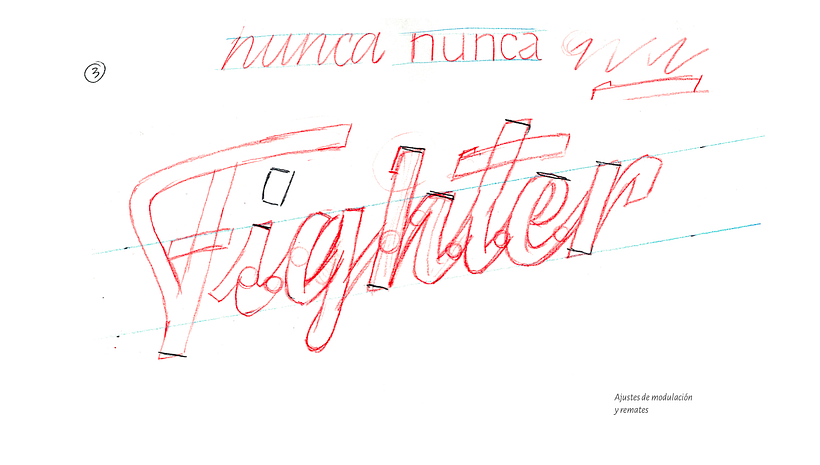 En la descarga encontrarás una guía para dibujar tres estilos de letras distintas. 