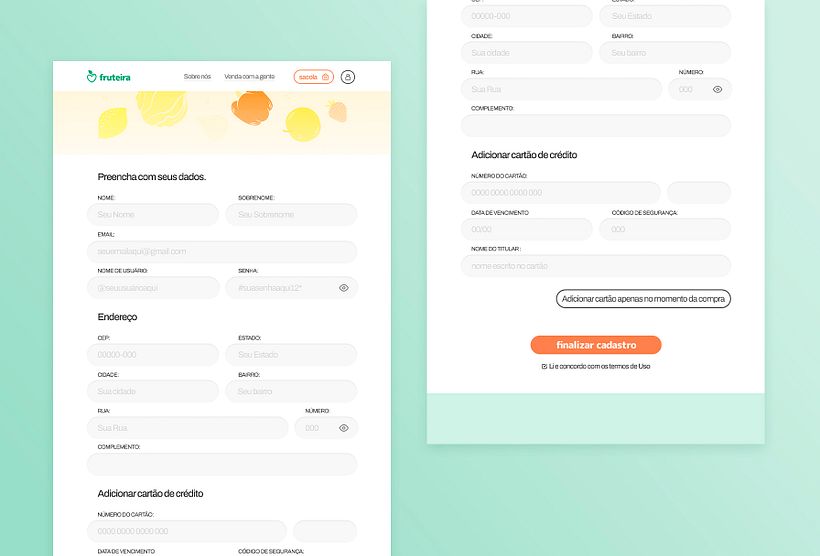 Meu projeto do curso: Introdução ao UI design 6