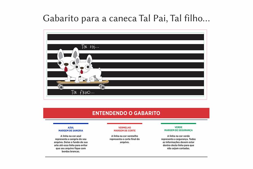 Gabarito para caneca 