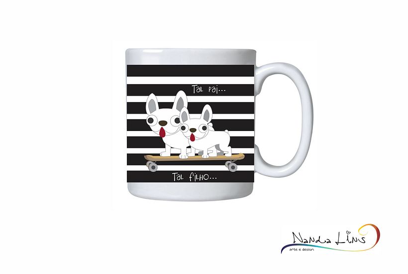 Mockup da caneca Tal pai, Tal filho...