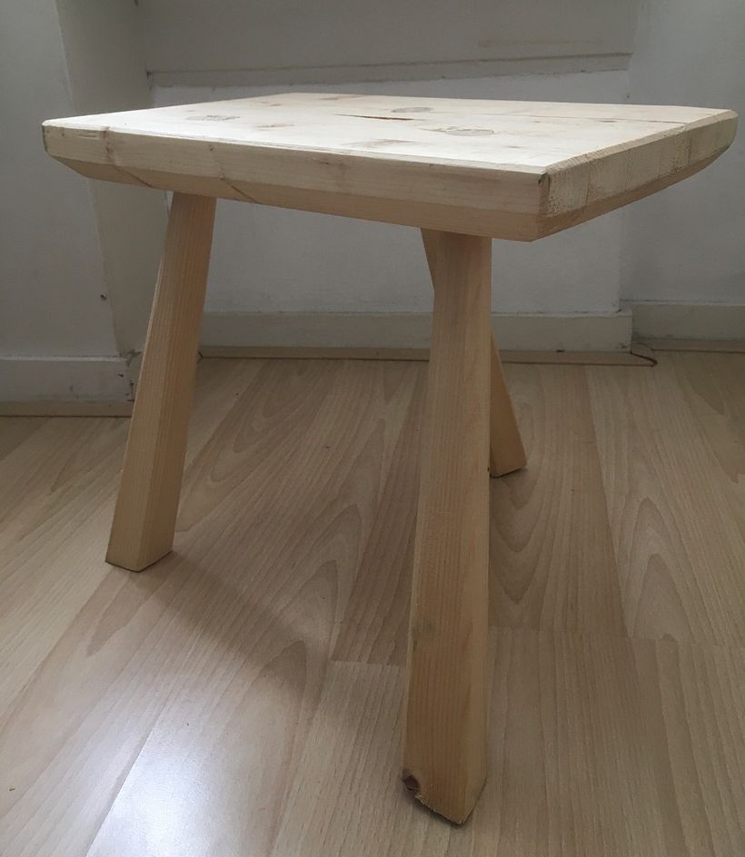 made it from left over pine wooden table