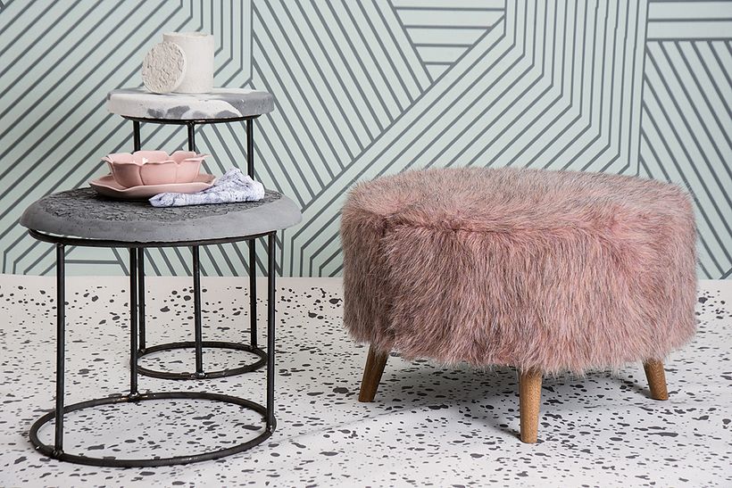 Mesa de concreto creada por La María Living.