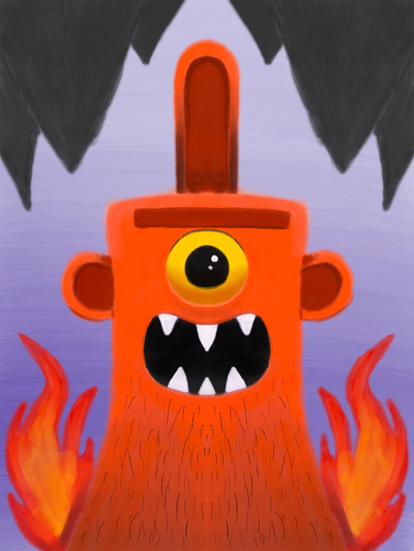 My project in Illustration Techniques and Styles with Procreate course: The Balrog ! :D 2
