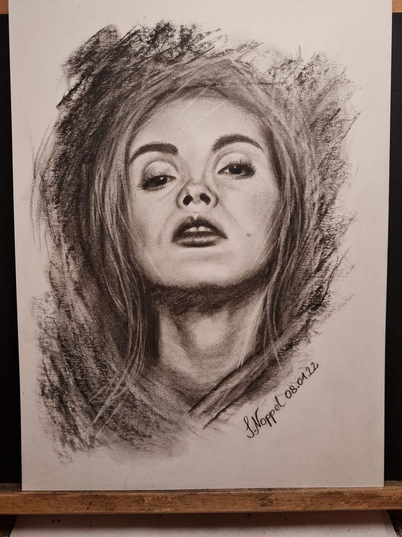 Mein Kursprojekt: Künstlerisches Porträt mit Kohlestift: die Atmosphäre 3