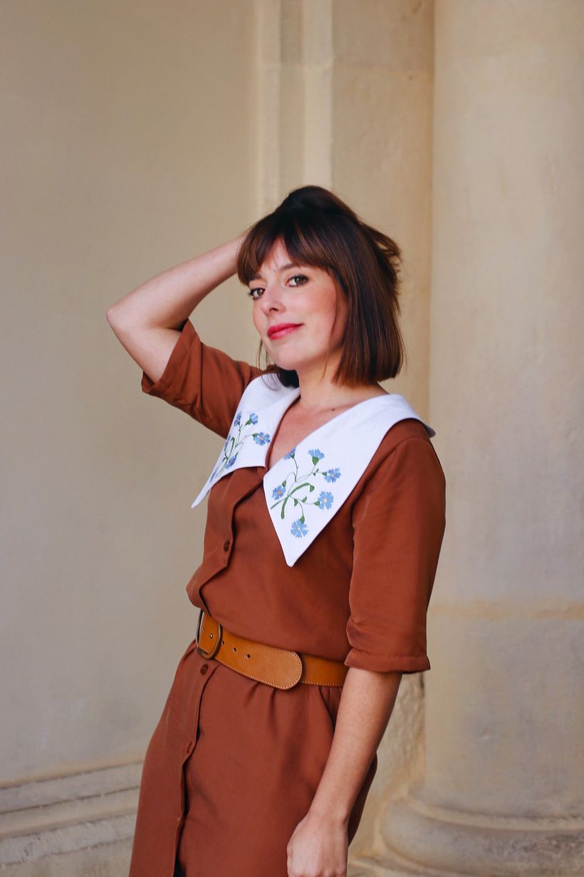 Robe tilda, col brodé 2