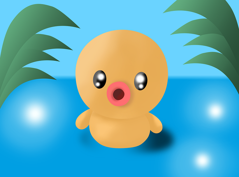 Patito en el estanque 1