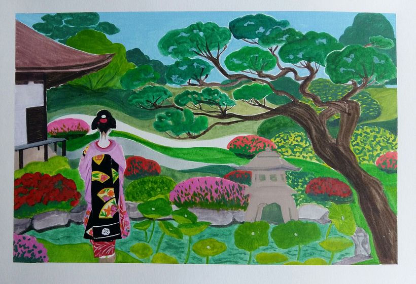 My project in Introduction to Gouache: A Chromatic Journey to Japan course 2