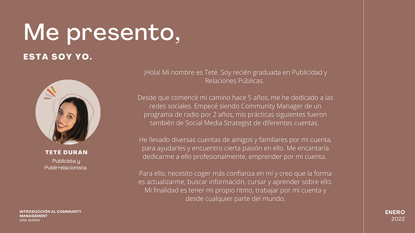 Mi Proyecto del curso: Introducción al community management 8