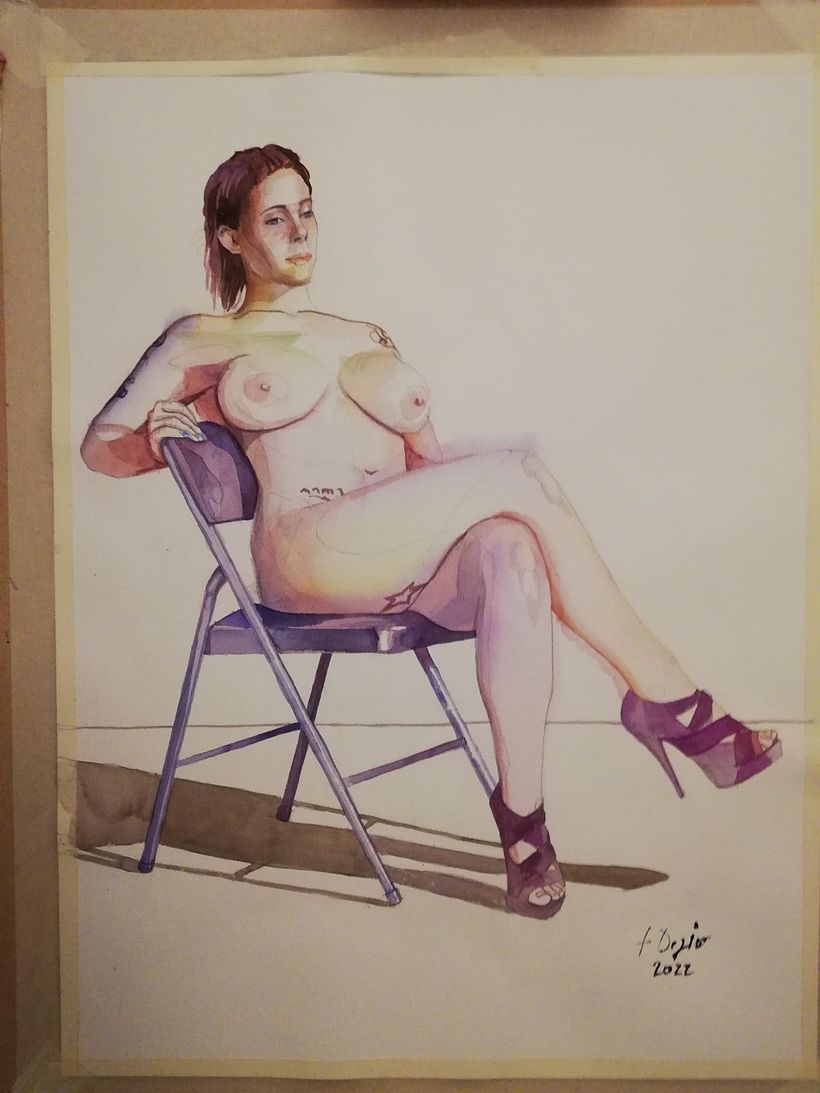 Il mio progetto del corso: Figura umana ad acquerello 6