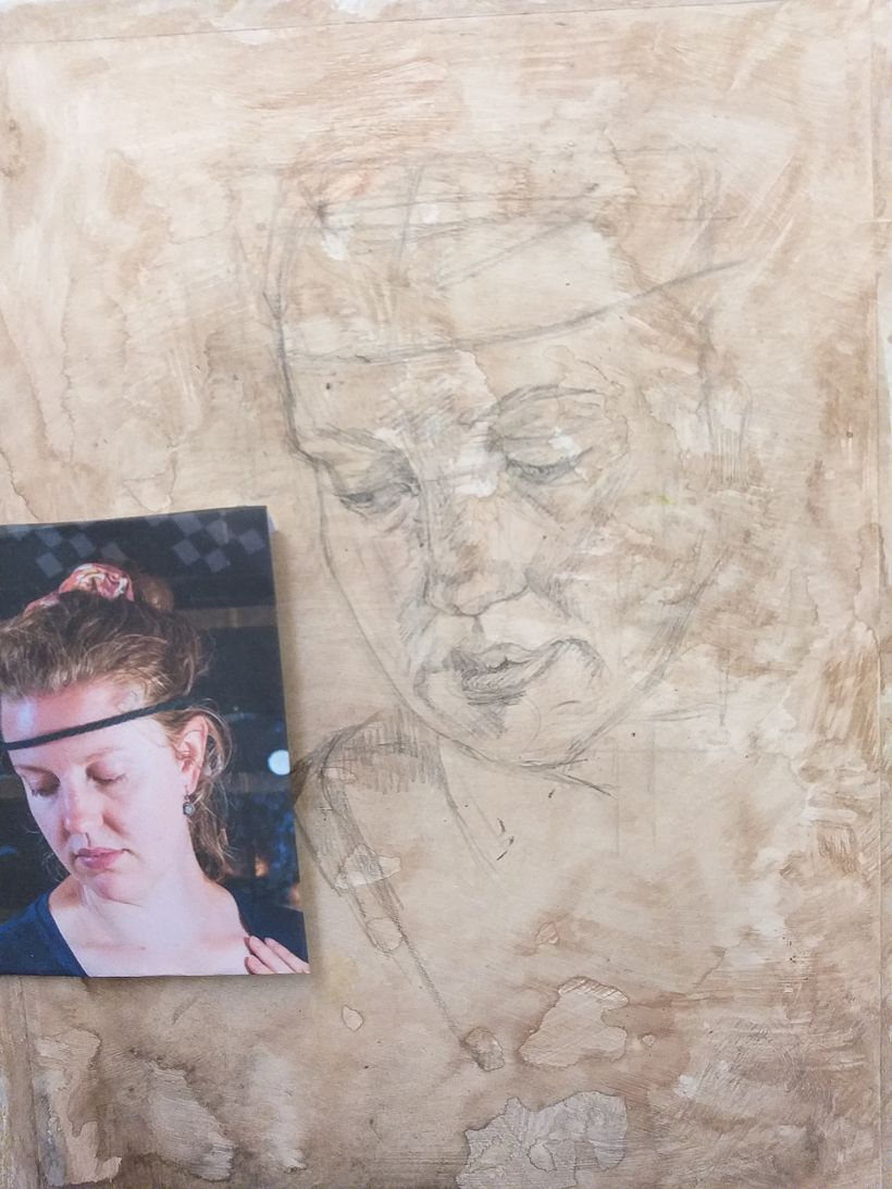 4. This is the start of my drawing. It has a big problem.