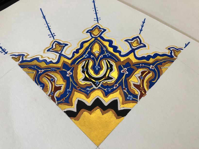 Here's another version where I painted it closer to the original with the dark blue