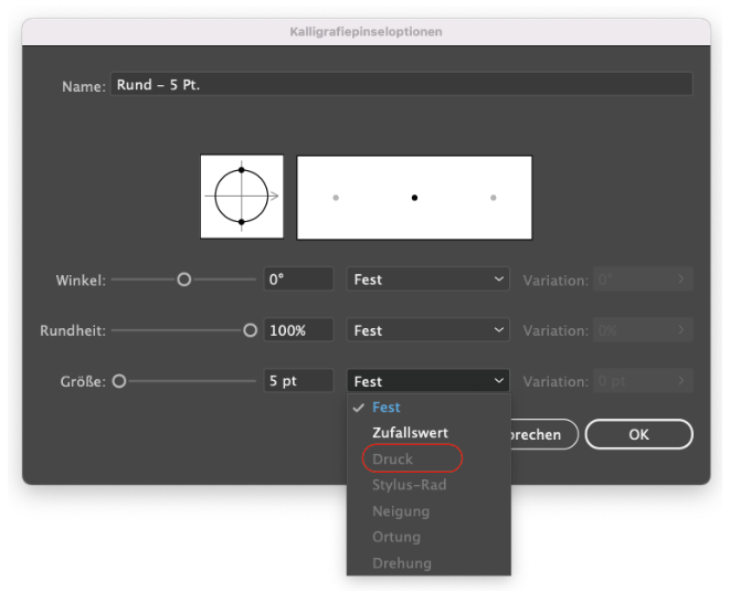 Problema con la presión de pinceles en Illustrator 2022 al usar una Wacom Intuos Pro 1