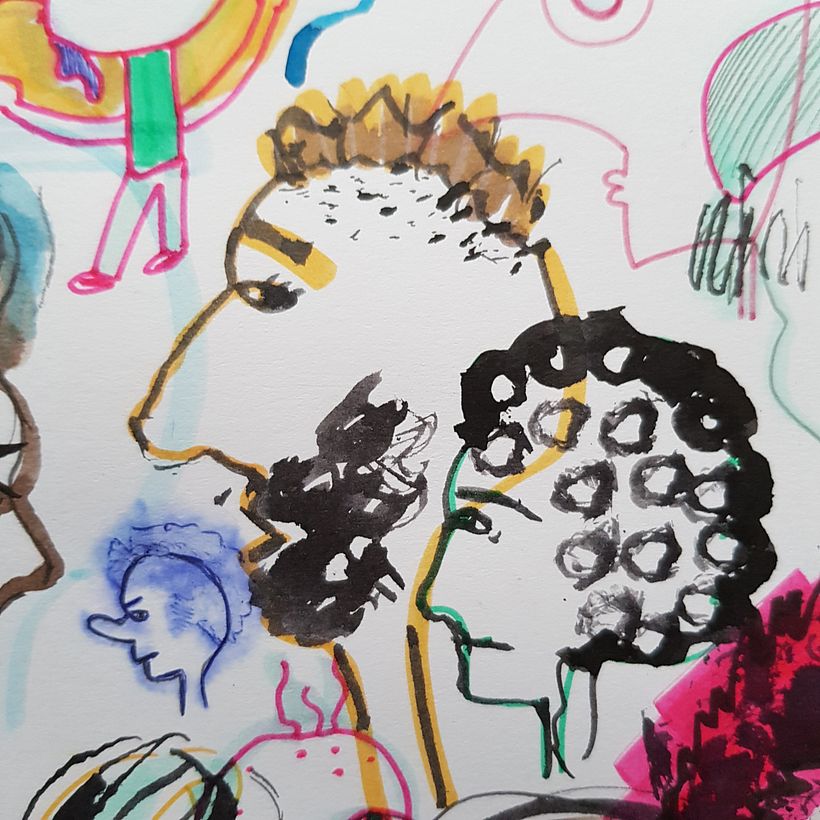 My project in Creative Illustration: Play with Unexpected Materials course 8