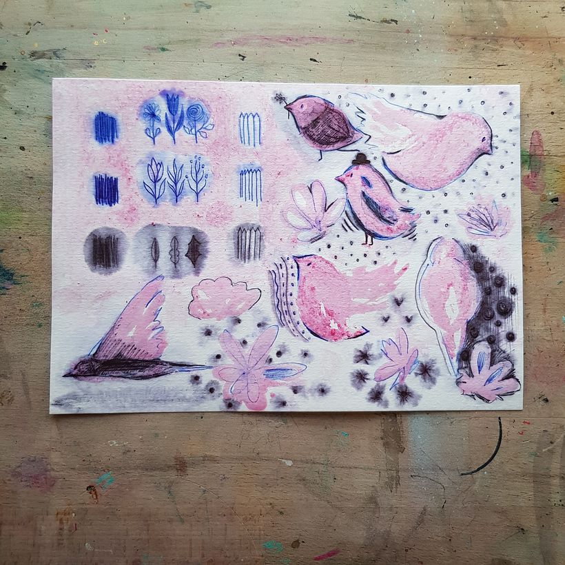 My project in Creative Illustration: Play with Unexpected Materials course 14