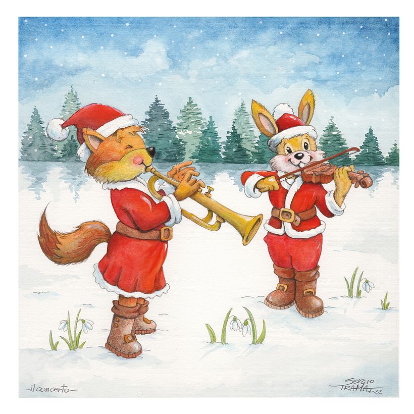 Il mio progetto del corso: Personaggi animali ad acquerello di libri per bambini 1