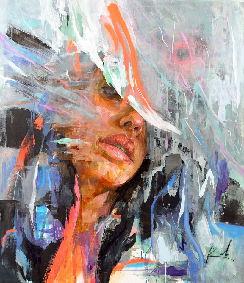 Inhale-Exhale 125cms x 145cms oleo sobre lino. 2021