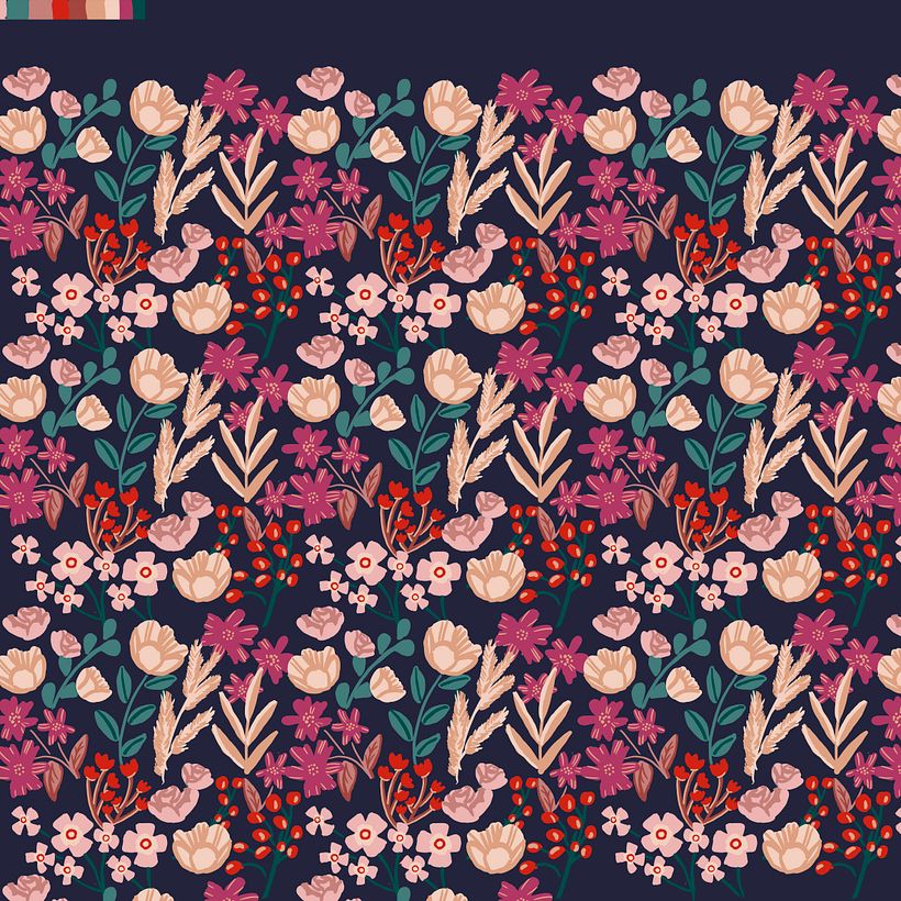 Mi Proyecto del curso: Ilustración y diseño de patrones florales 2