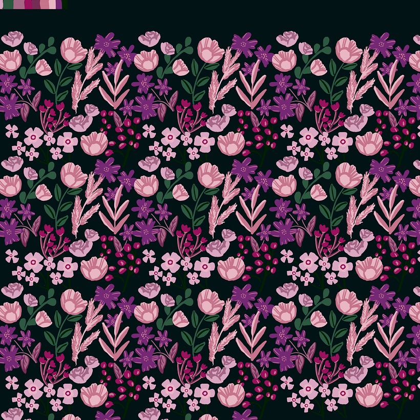 Mi Proyecto del curso: Ilustración y diseño de patrones florales 3