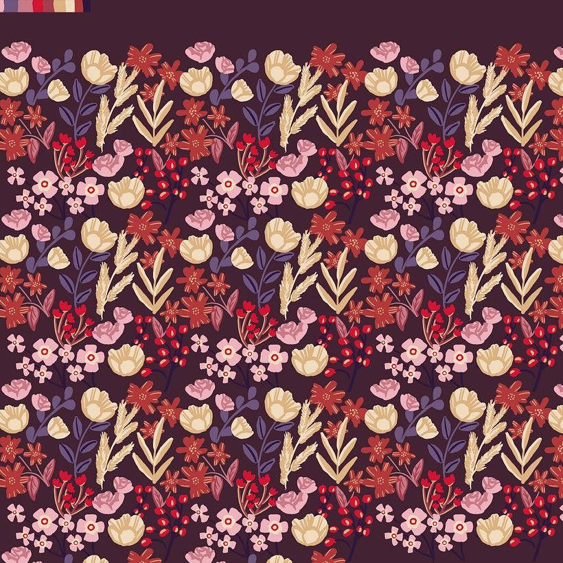 Mi Proyecto del curso: Ilustración y diseño de patrones florales 7