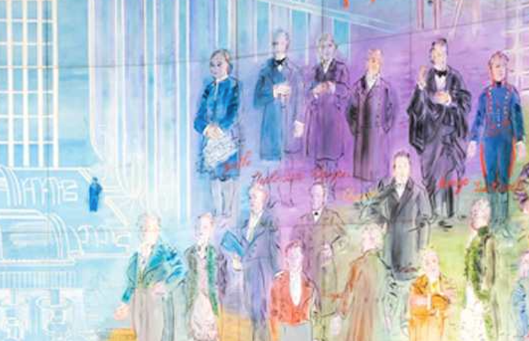 Many believed Dufy may have portrayed himself as the small blue man on the far left.