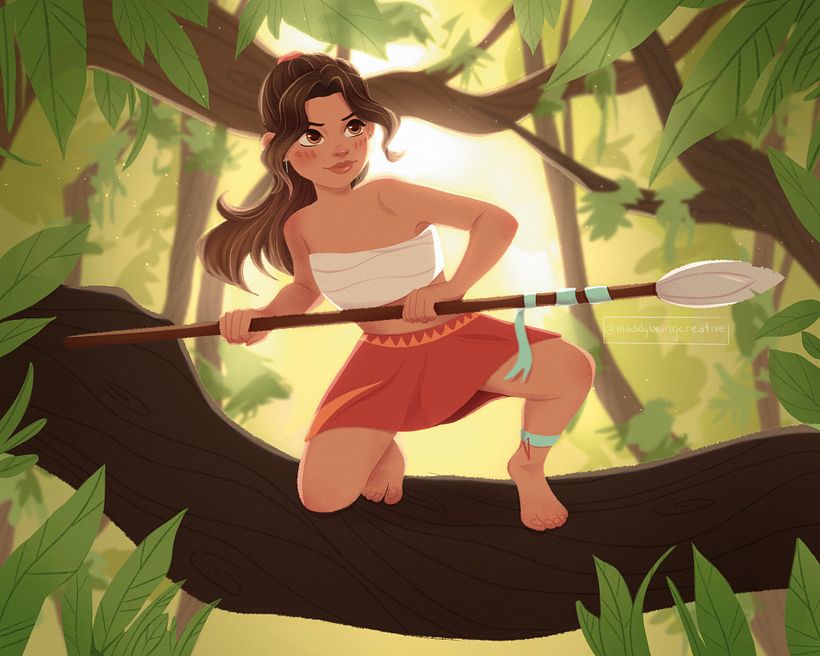 Final Project - Female Cartoon Character Design with Procreate course 1