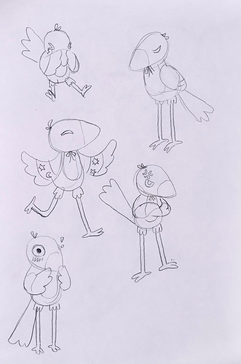 Once I settled on Magic's design I made some different expressions of him.