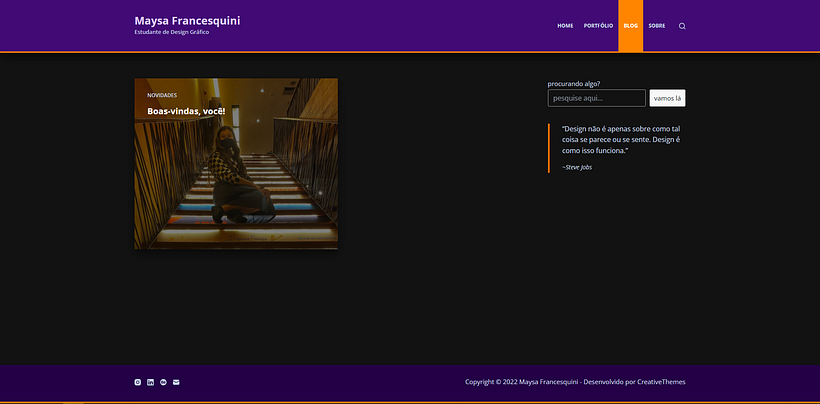 Meu projeto do curso: WordPress: crie um site profissional do zero 1