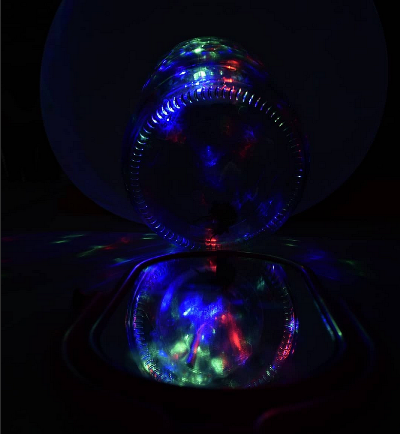 la primera vez que jugaba con luces espejos 