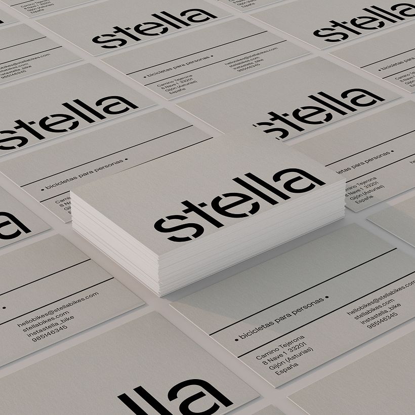 Elementos de papelería. Tienda de bicicletas Stella