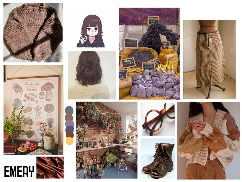 This is a moodboard for her, I wanted it to feel very earthy!