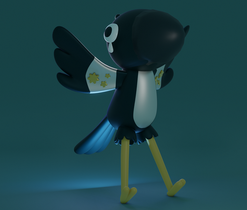 I illuminated from below with a cyan light.