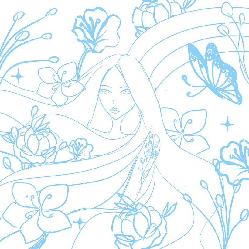 Sketch for my fantasy illustration