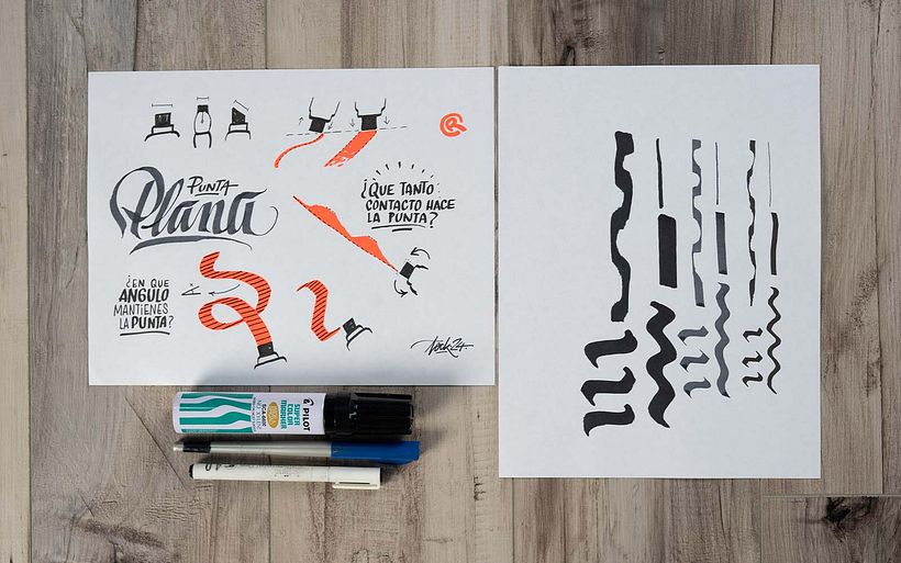 Playing with a wider range of tools and guidelines can produce interesting new variations of calligraphy.