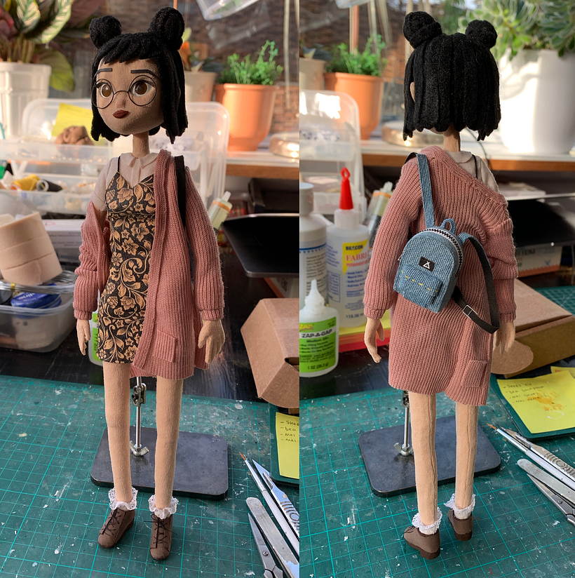Bea finished puppet.