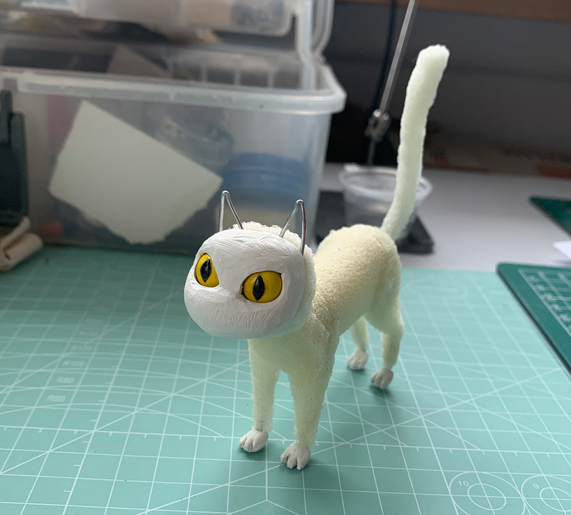 Grim cat armature.