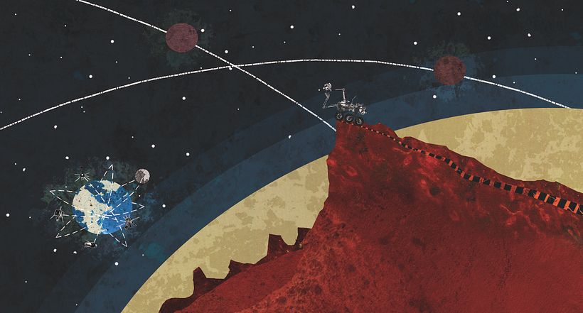 Curiosity, desde Marte, mira la Tierra